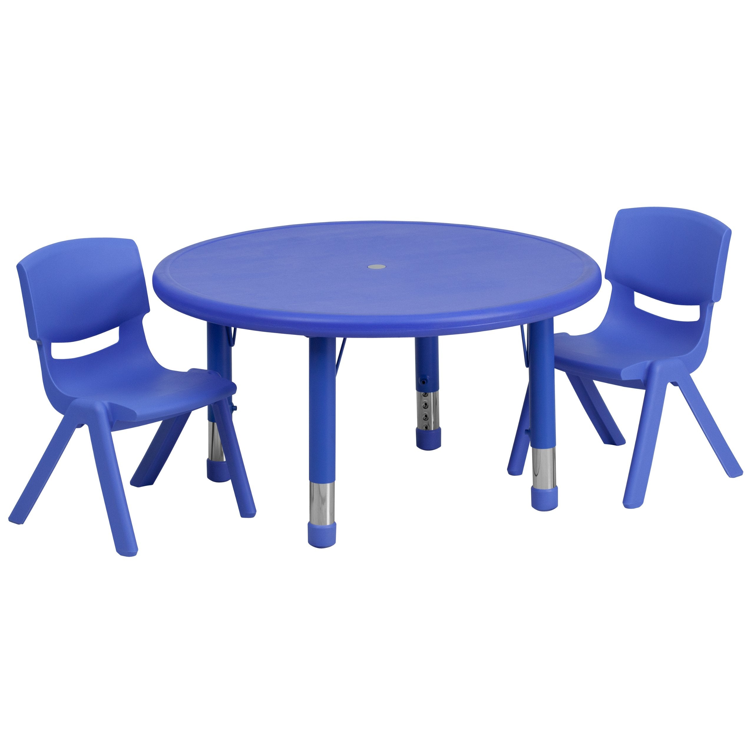 Flash Furniture 33Rd Blue Activity Table Set, 33' W X 33' D X 14.50'-23.75' H